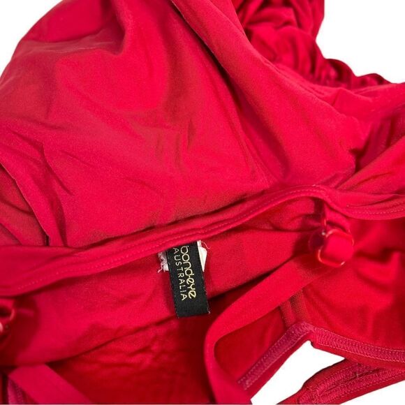 Bond-eye Australia Pink Light Red One Piece Swimsuit bondeye twist ruched Swim - Picture 5 of 6